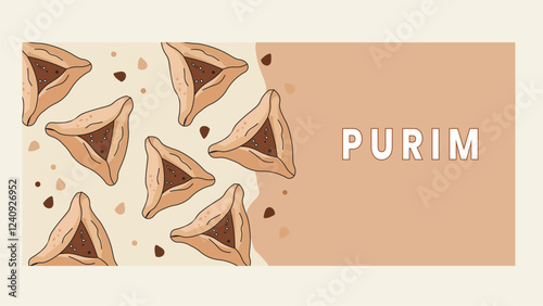 Purim Festival Hamantaschen Cookie Design