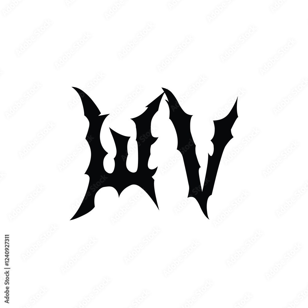 WV monogram logo design letter text name symbol monochrome logotype alphabet character simple logo WV monogram logo design letter text name symbol monochrome logotype alphabet character simple logo