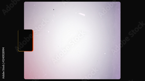 Vintage Super 8mm Projector Projector Film Strip Frame Overlay Placeholder with Light Leaks, Dust and Speckles