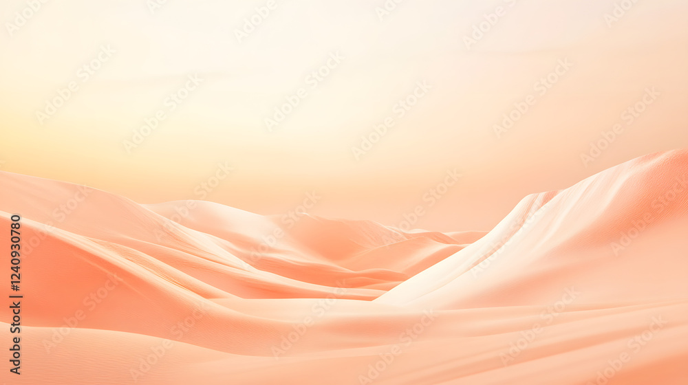 Fototapeta premium A peach design with subtle shading and soft textures, evoking a sense of warmth and tranquility in a minimalist style.