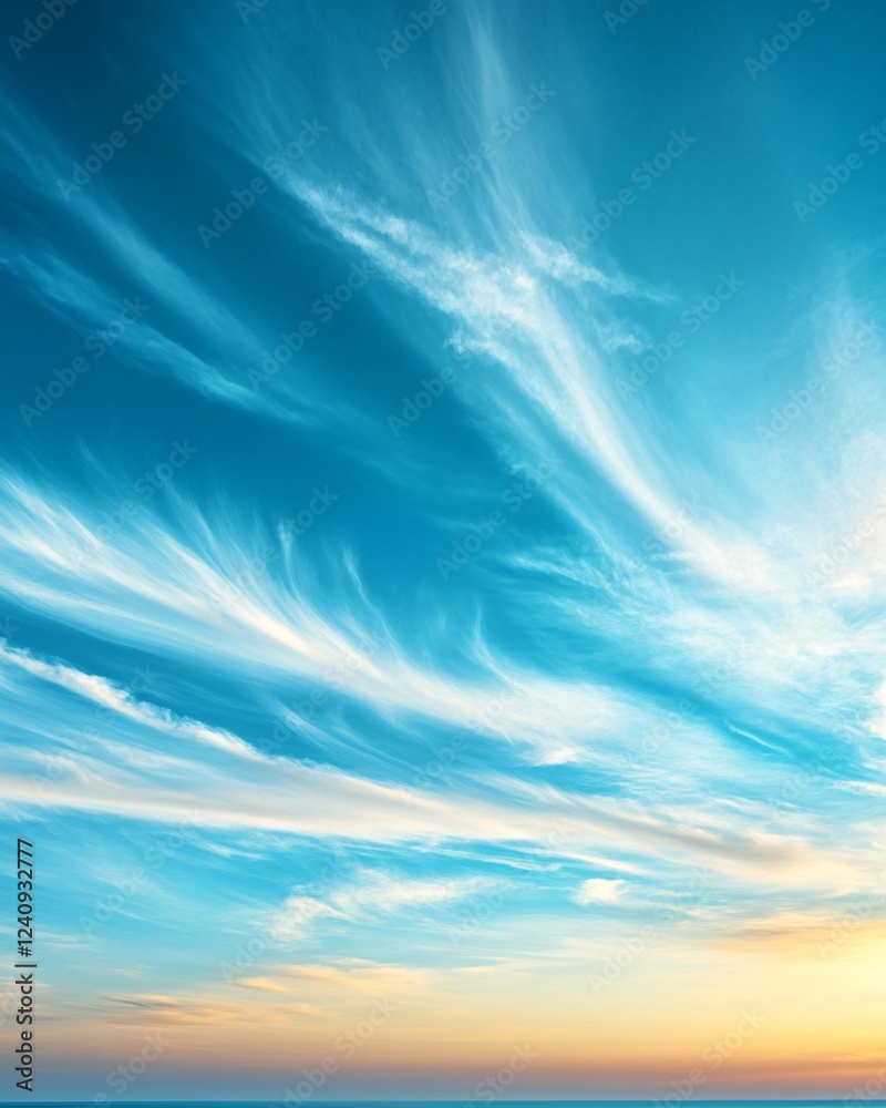 Obraz premium Vibrant Sunset Sky with Clouds