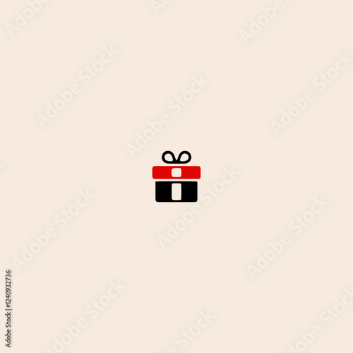 Gift Box logo icon flat vector design. 