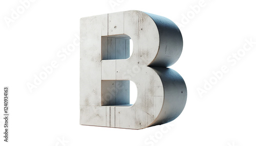 Stylized 3D Render of a Bold Capital Letter 