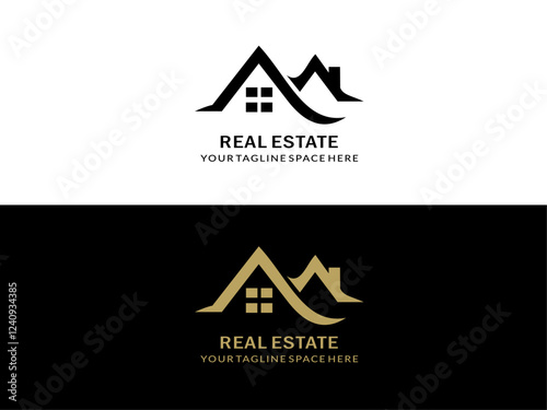 Real estate logo and icon design concept