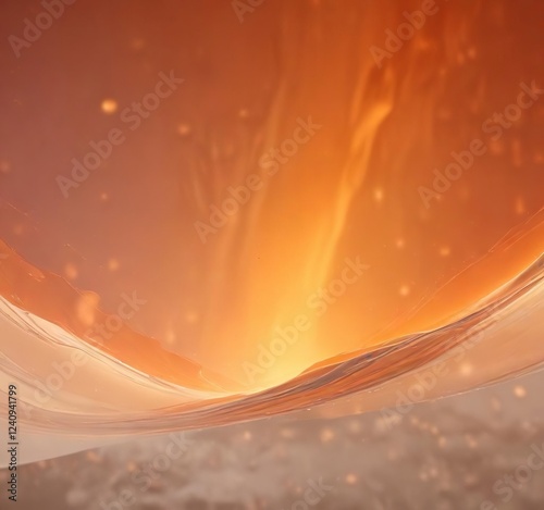 Abstract blend of warm and cool tones with a predominantly orange hue producing a unique visual atmosphere, warm, colorful, orange