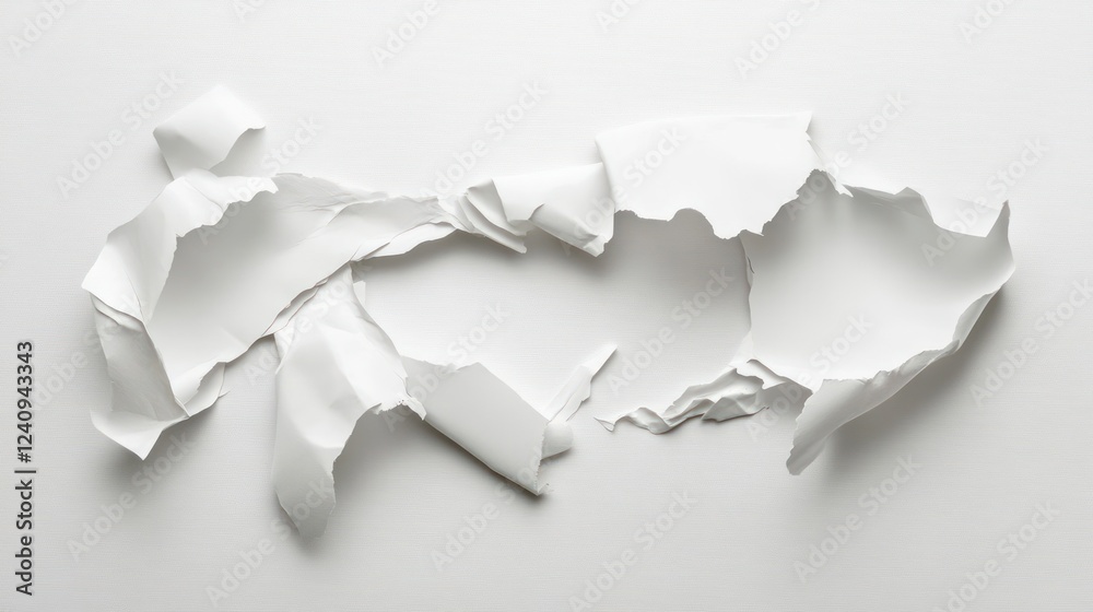 Abstract White Ripped Paper Texture Abstract White Ripped Paper Texture