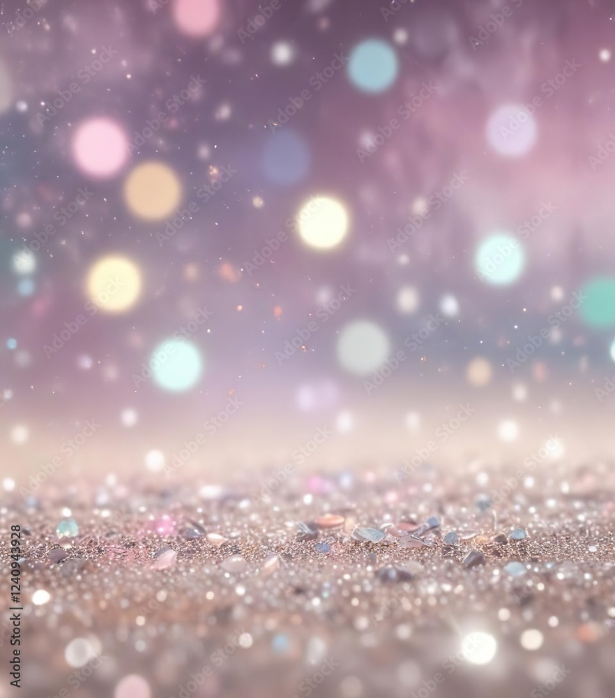 Sparkling diamond dust in an abstract bokeh background with pastel colors, modern, decorative, trendy Sparkling diamond dust in an abstract bokeh background with pastel colors, modern, decorative, trendy