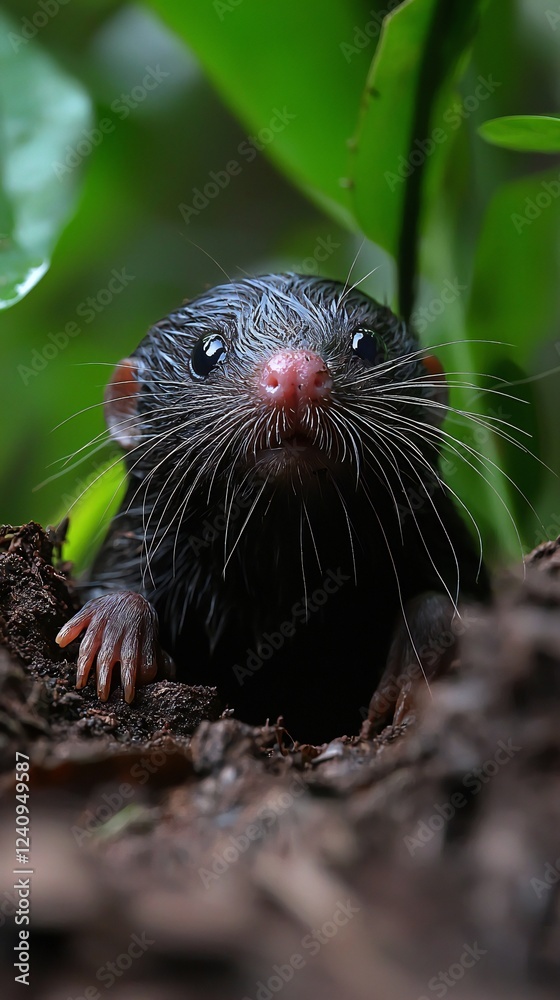 HD Phone Wallpaper Adorable Wet Furred Desman Close Up Curious Wildlife Portrait in Lush Green Forest Habitat HD Phone Wallpaper Adorable Wet Furred Desman Close Up Curious Wildlife Portrait in Lush Green Forest Habitat