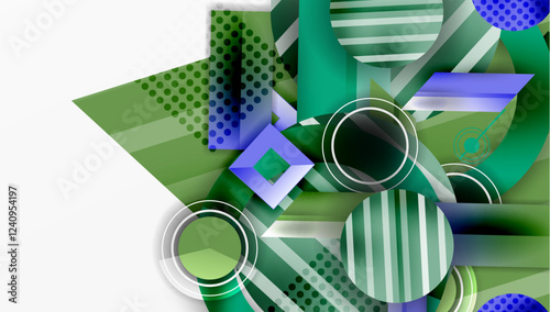 Dynamic complex geometric abstract background