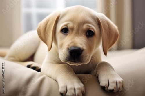 Adorable Yellow Lab Puppy - Soft and Cute Pet Canino