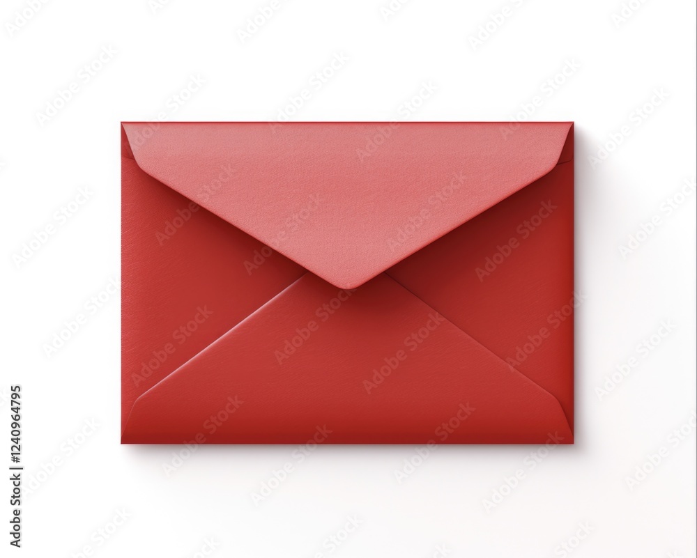 Blank Red Square Envelope for Sending Mail and Communication. Empty Paper Envelope with Post Symbol for Postal Services Blank Red Square Envelope for Sending Mail and Communication. Empty Paper Envelope with Post Symbol for Postal Services