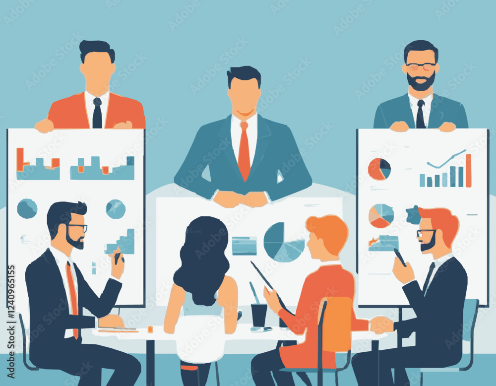 Successful Team Meeting Presentation Graphic Successful Team Meeting Presentation Graphic