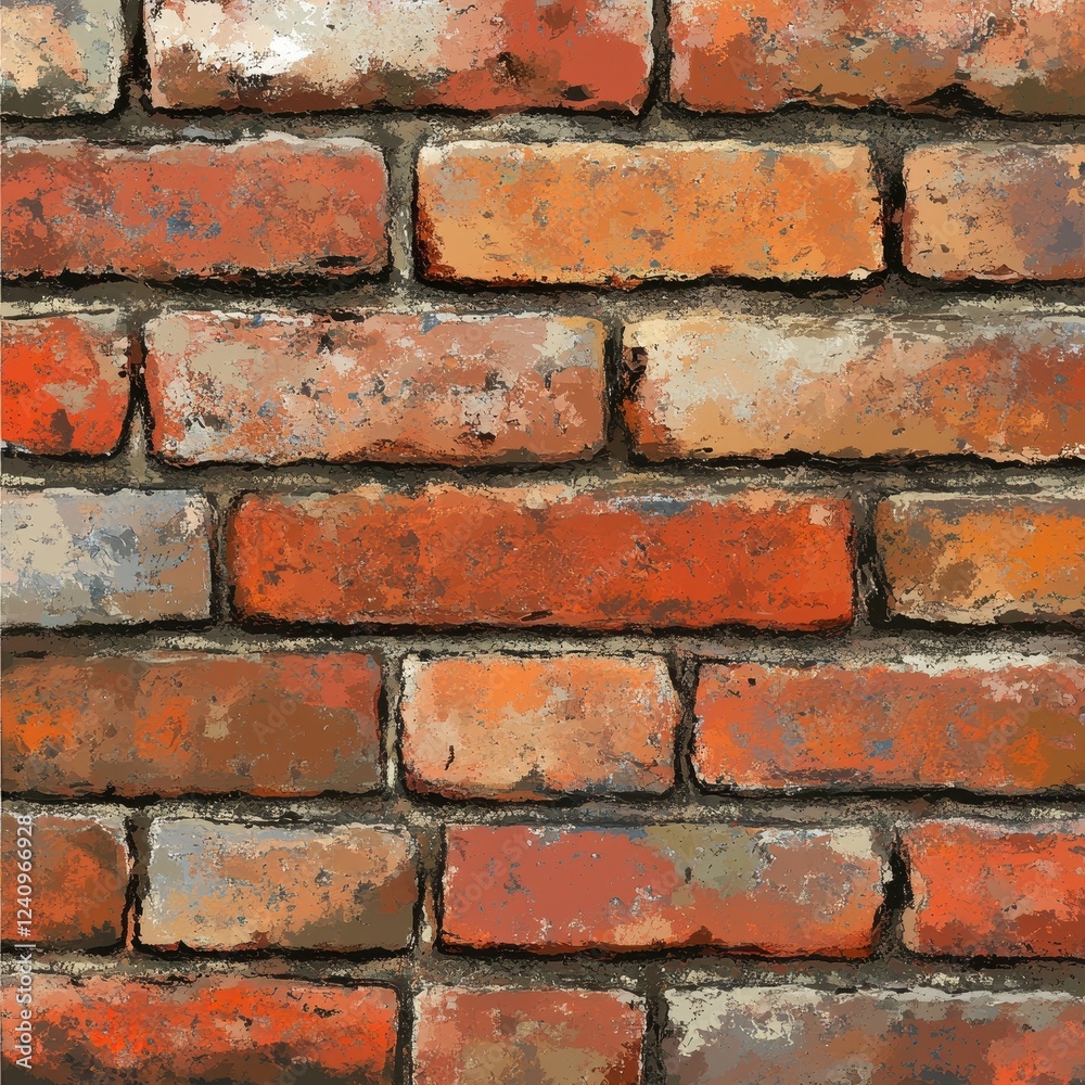 Obraz premium Weathered Brick Wall Texture Abstract Art