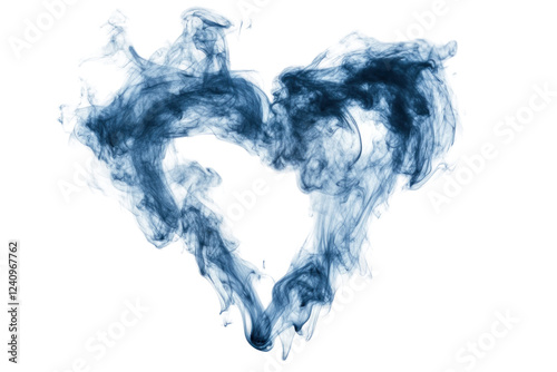 blue smoke on white background