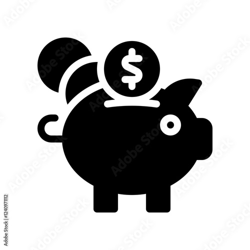 savings glyph icon