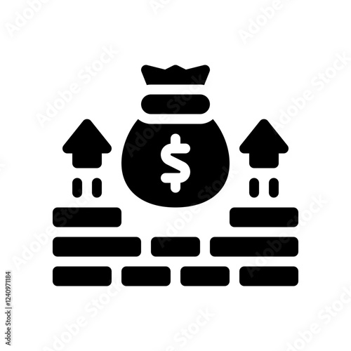 wealth glyph icon