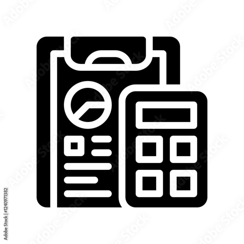 financial glyph icon