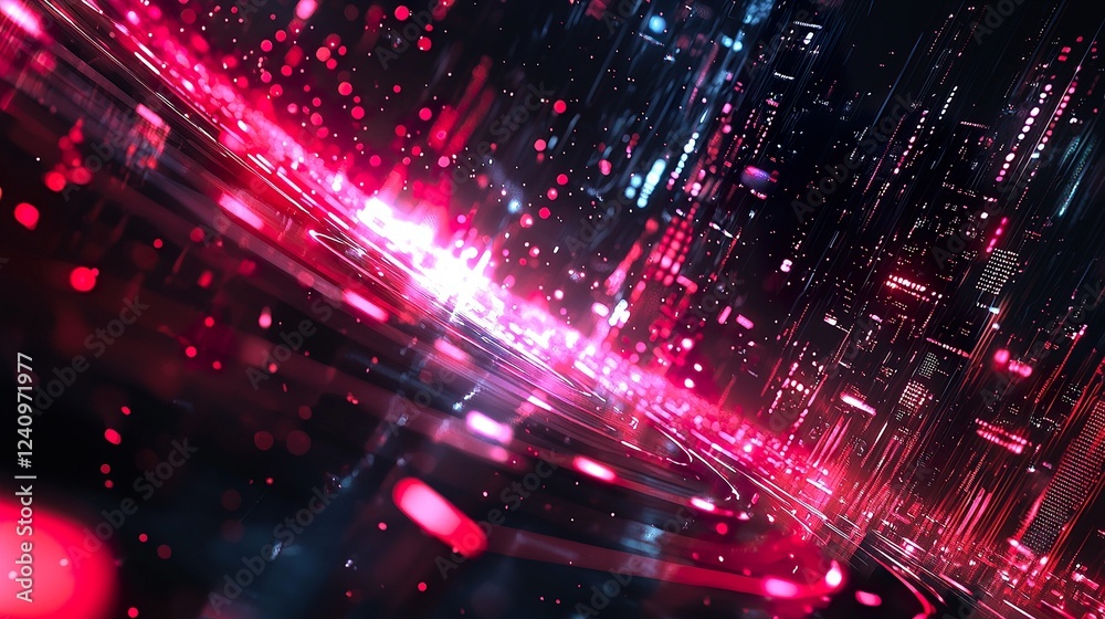 Fototapeta premium Abstract Data Technology Background in Dark Tones