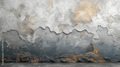  Abstract Mountain Horizon: A Blend of Mist and Earth