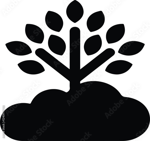 tree with cloud icon 