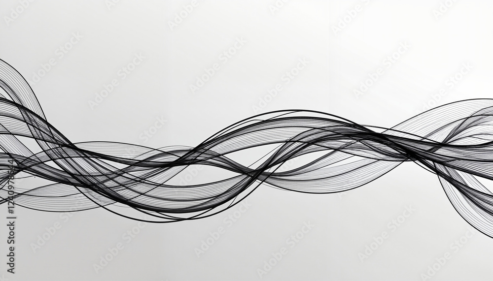 Dynamic abstract flowing lines depicting motion, minimal design Dynamic abstract flowing lines depicting motion, minimal design