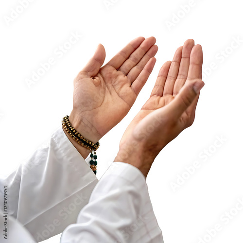 Praying Hands Raised in Supplication – Islamic Worship and Devotion