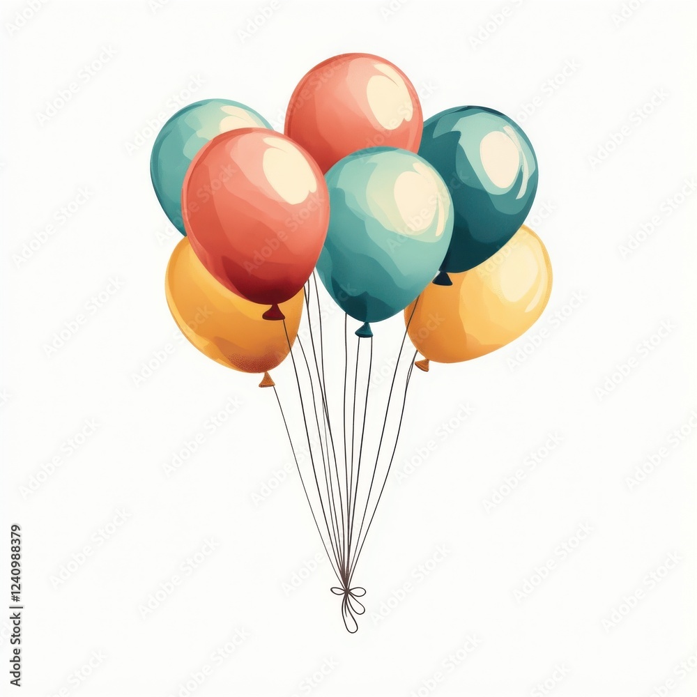 Colorful balloons floating in the air. Colorful balloons floating in the air.