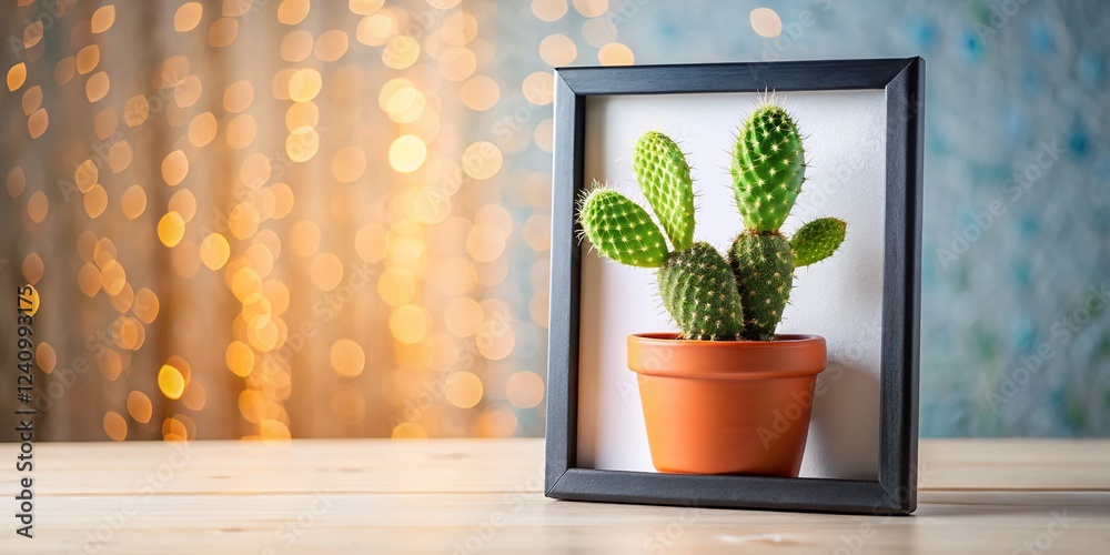 Fototapeta premium Aerial view of black pot cactus, detailed.