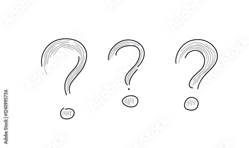 Continuous Line Art of Question and Exclamation Marks for FAQs and Inquiry Concepts