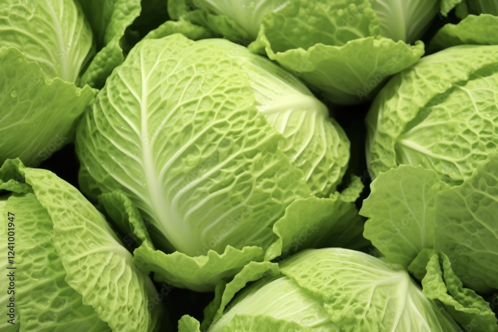 Closeup of Nutritious Cabbage Crop. Antioxidant-Rich Vegetable from Farm for Healthy Diet. Agriculture Background