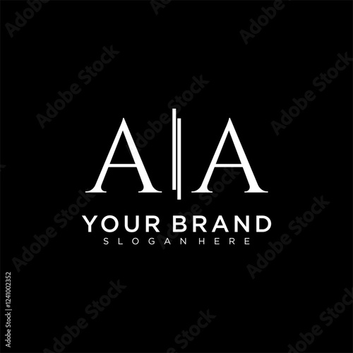 AA letter monogram logo with bussines style dsign