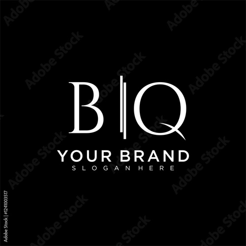 BQ letter monogram logo with bussines style dsign