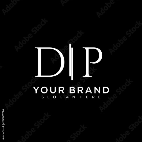 DP letter monogram logo with bussines style dsign