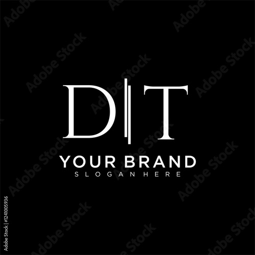 DT letter monogram logo with bussines style dsign