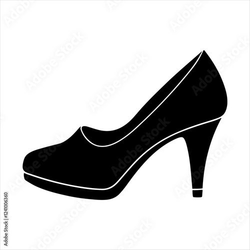 Women shoes silhouette vector design