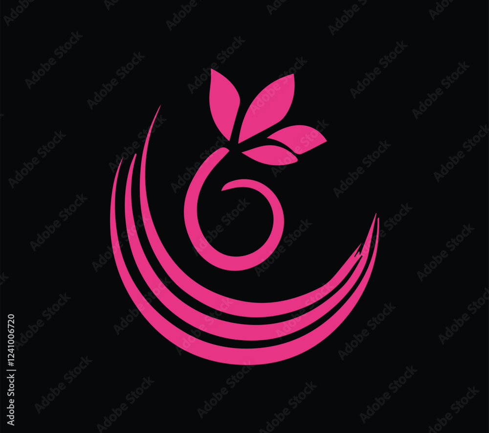 Fototapeta premium Flower logo 3 vector. Art & Illustration
