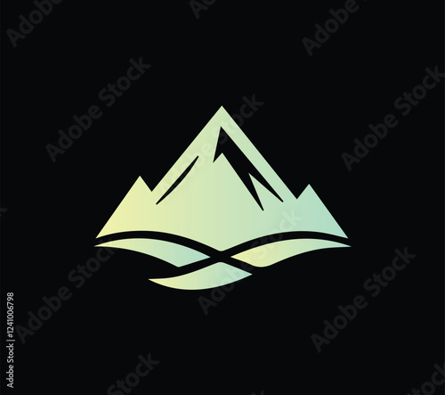Mountain logo 3 vector. Art & Illustration