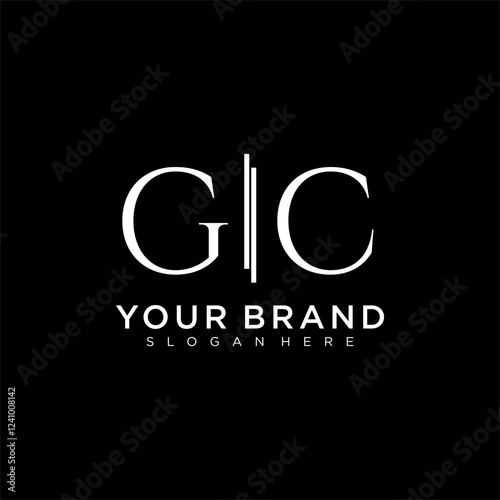 GC letter monogram logo with bussines style dsign