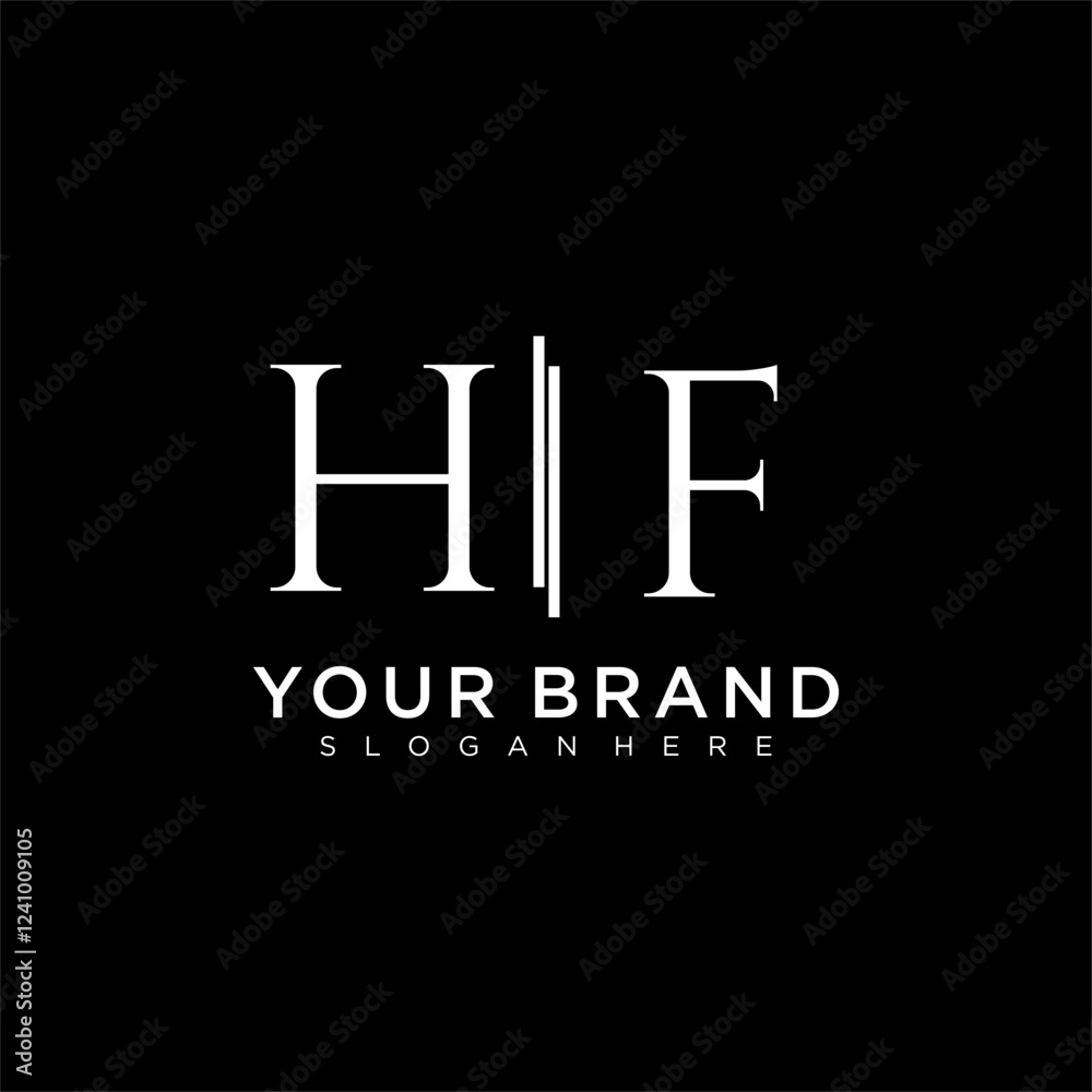 HF letter monogram logo with bussines style dsign HF letter monogram logo with bussines style dsign