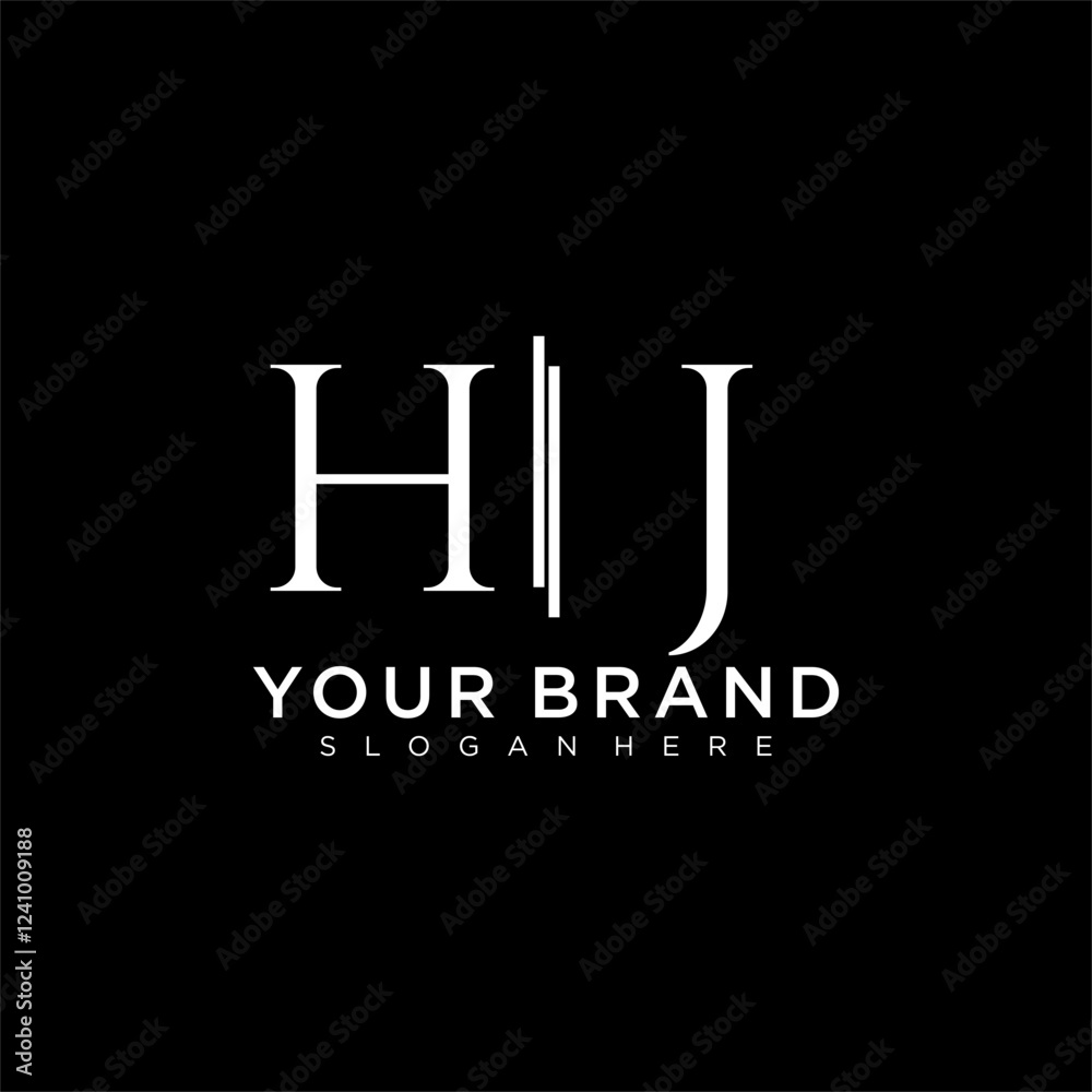 HJ letter monogram logo with bussines style dsign HJ letter monogram logo with bussines style dsign