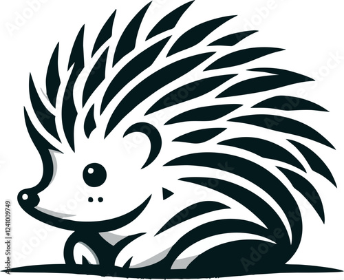 cartoon illustration of a hedgehog logo