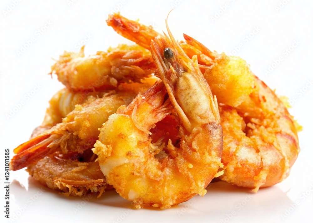 Crispy Fried Shrimp Isolated, Delicious Seafood Appetizer, High-Resolution Stock Photo Crispy Fried Shrimp Isolated, Delicious Seafood Appetizer, High-Resolution Stock Photo