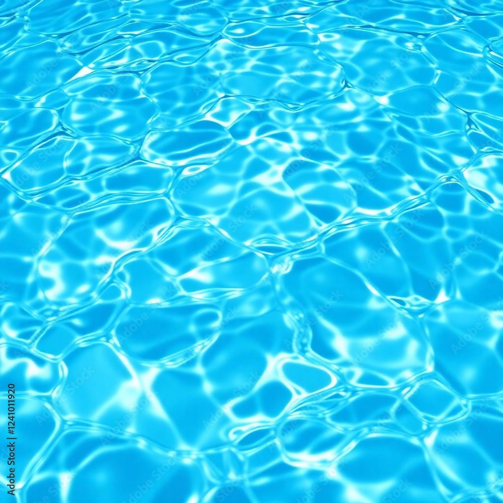 Fototapeta premium Ethereal, semi-transparent blue rippled water surface texture
