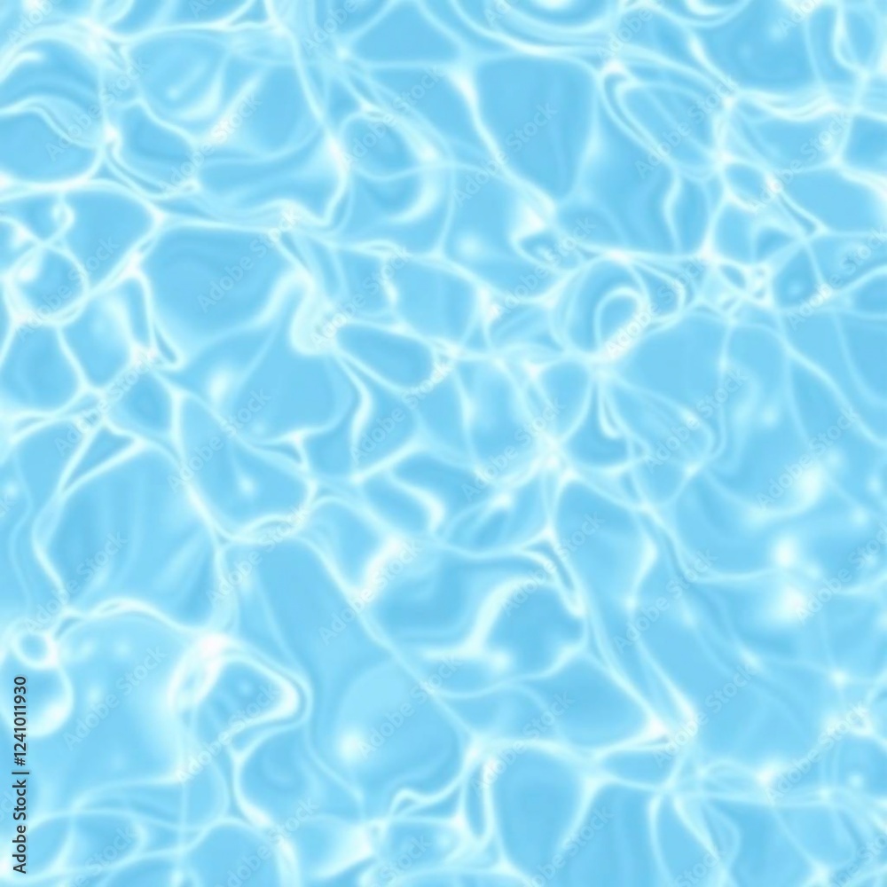 Close-up, detailed view of semi-transparent blue rippled water surface texture Close-up, detailed view of semi-transparent blue rippled water surface texture