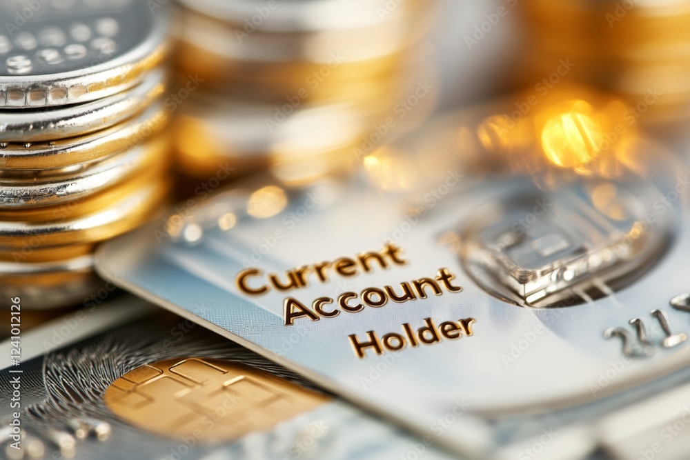 A close-up of a debit card with 