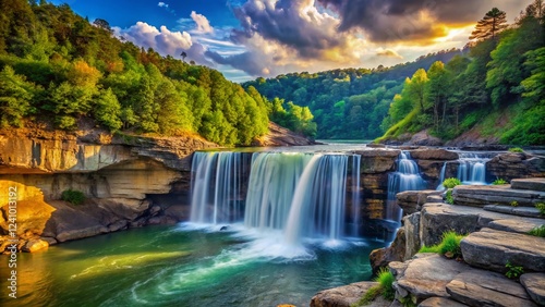 Cumberland Falls State Resort Park Kentucky Scenic Waterfall Landscape Photography