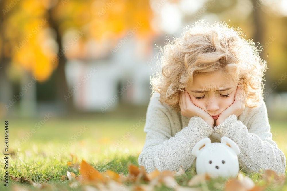 A person withdrawing savings to make a down payment on a house, looking emotional A person withdrawing savings to make a down payment on a house, looking emotional
