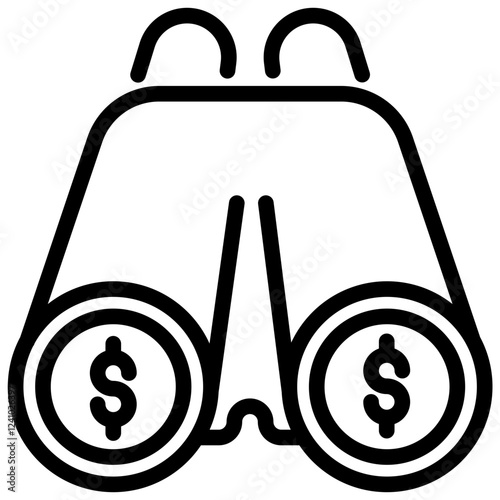 forecasting vector outline icon