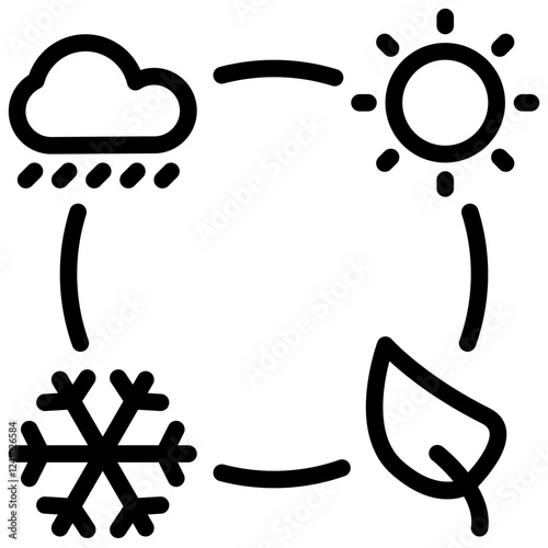seasonal vector outline icon