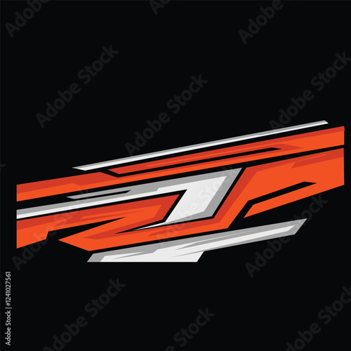 car body background sticker design vector. modern car modification stickers